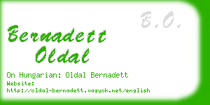 bernadett oldal business card